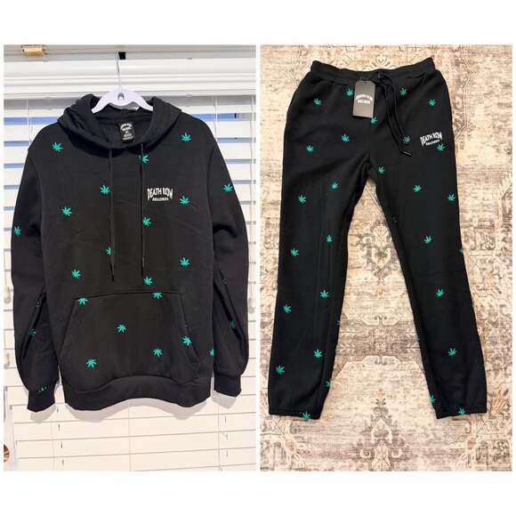 Death Row Records Other - Death Row Records Men's Size M Black Hoodie and Jogger Sweatpants Set